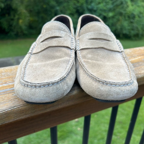 To Boot Mitchum Taupe Suede Driving Shoe - Picture 3 of 11